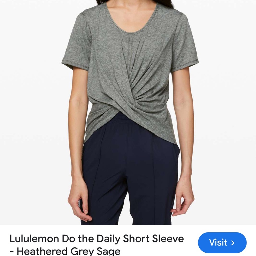 lululemon athletica Twisted Front Gray Tee